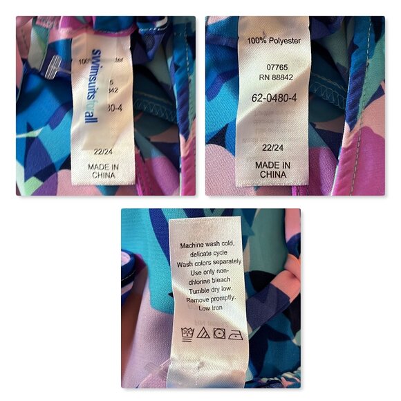 Swimsuits for All Floral Cover-Up Maxi Dress Sz 22/24 NWOT - Picture 11 of 12